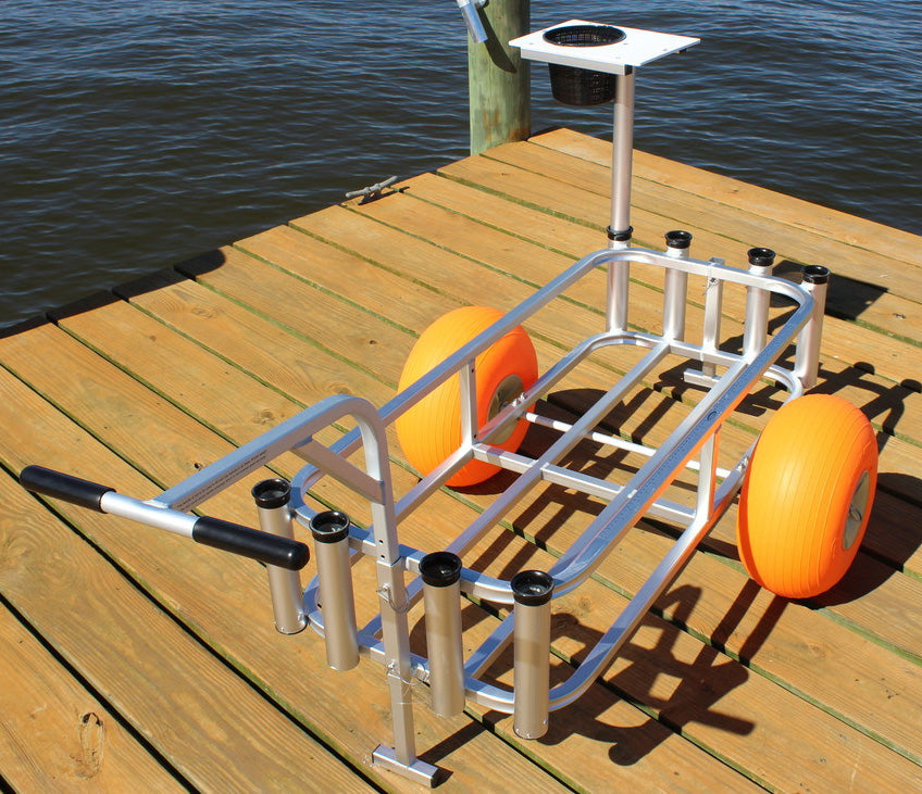 cpi designs reels on wheels economy fishing cart Fish-N-Mate 310 Sr Beach w/ Poly – Fisherman's Headquarters terrain wheels starter fish box Breakaway Seat Box BackRest Lure Color:Moonshine - Custom Color