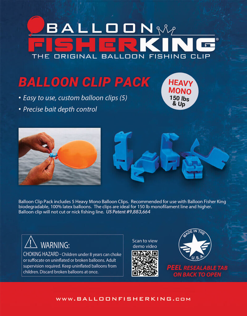 Balloon Fisher King Mono Clip Packs