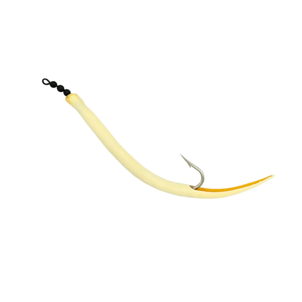 eel fishing baited hook Bead Chain TER-4 Tube Eel Replacement Tubed Hook with a Bead Chain Lea –  Fisherman's Headquarters