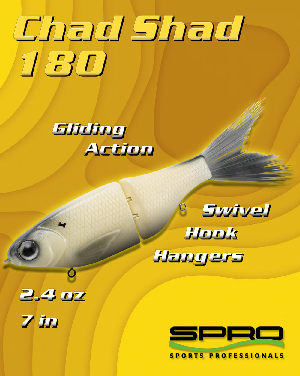 SPRO KGB Chad Shad 180 Glide Bait – Fisherman's Headquarters