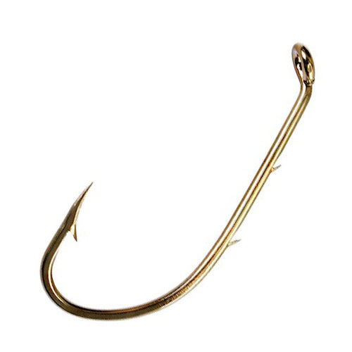 Eagle Claw 181-2/0 Baitholder 2 Sliced Shank Offset Down Eye Bronze 10 ...