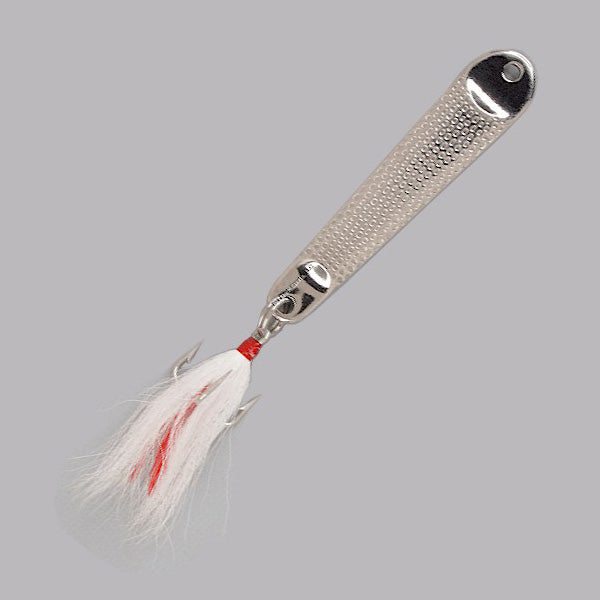 Hopkins No=EQL Hammered Spoon w/ Bucktail Treble Hook Stainless Steel ...