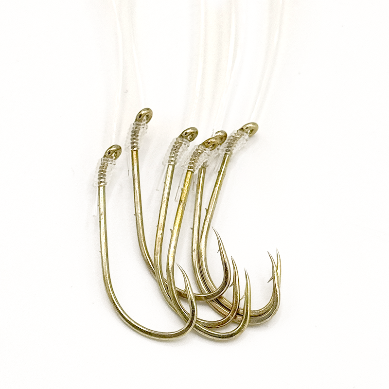 cheap snelled fishing hooks Tide Rite M12GBH Mono Snelled Hooks 6pk for Porgy & Seabass – Fisherman's Headquarters