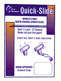 Sea Striker QSD-6P3 Quik-Slide Quick-Change Sinker Slide with #6 Snap 3Pk