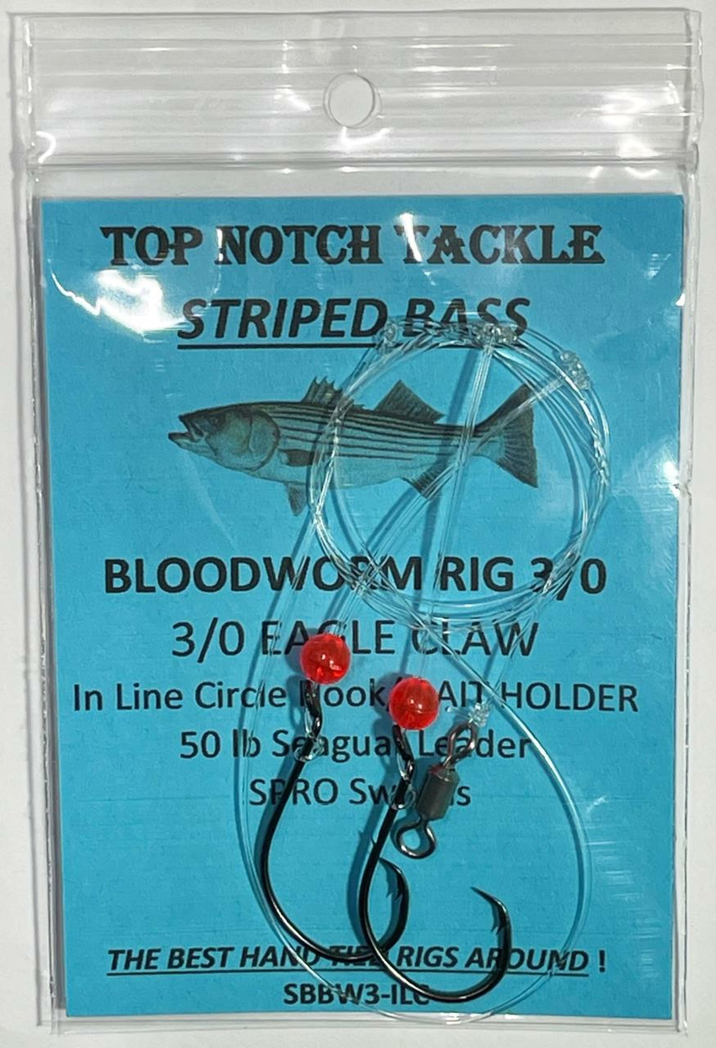 best hooks for bloodworm fishing Top Notch Tackle Bloodworm Bait Holder Circle Hook Rig