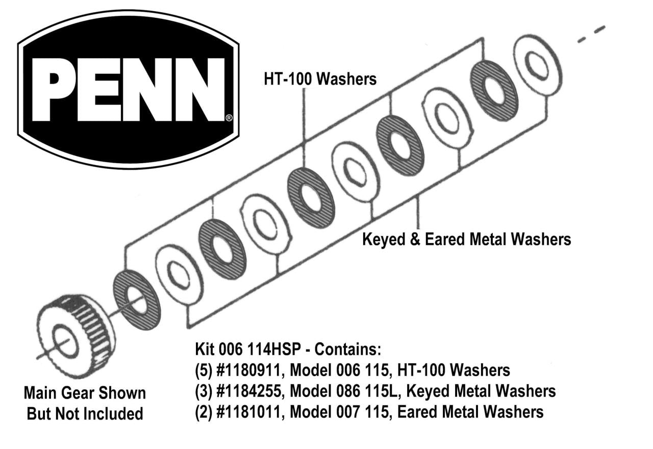 thumbnail image 2 of Penn HT-100 Drag System Kit #007X115 1180911 1181044 114H 6/0 2 of 9