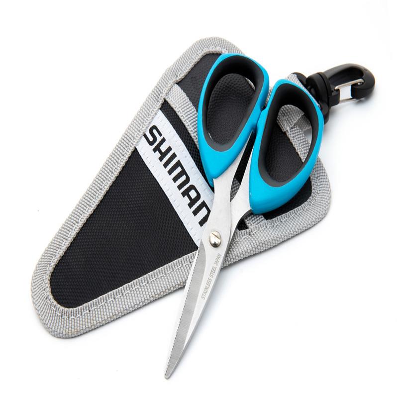 Shimano Brutas Silver Nickel 5-inch Scissors w/ Sheath