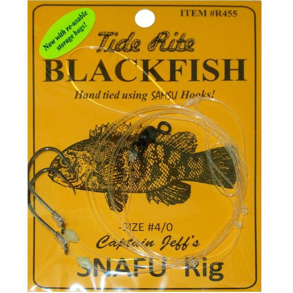 black fish hooks Tide Rite R455 Blackfish Snafu Rig