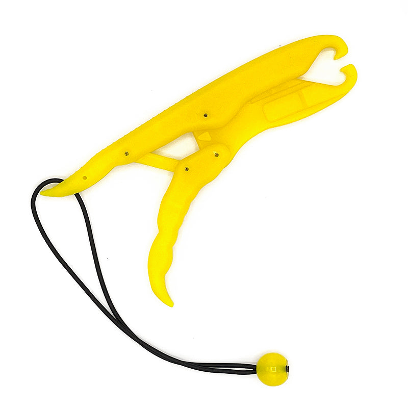 A fish grip lipper for removing hooks in yellow