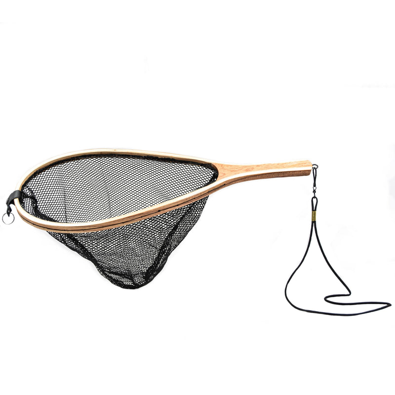 Cortland Teardrop Wooden Black Mesh Net