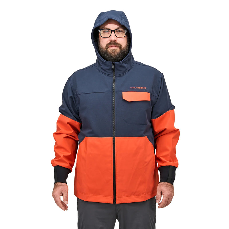 Grundens FishPicking Full Zip Jacket - Navy/Orange