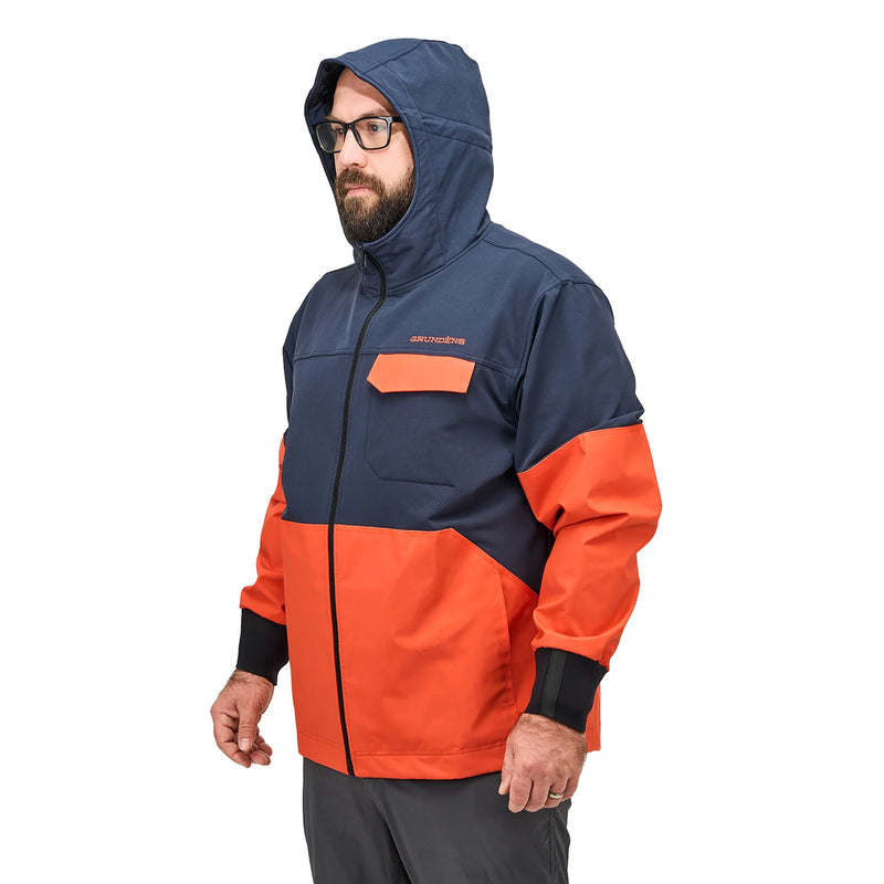 Grundens FishPicking Full Zip Jacket - Navy/Orange