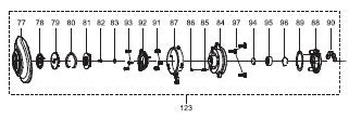 Penn Part 123 FTH300LP SKU#1538994 Palm Side Complete