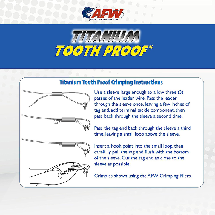 AFW Titanium Tooth Proof Single Strand Leader Wire – Fisherman's