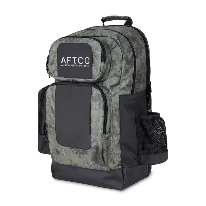 Aftco Tackle Backpack - Charcoal Acid Camo