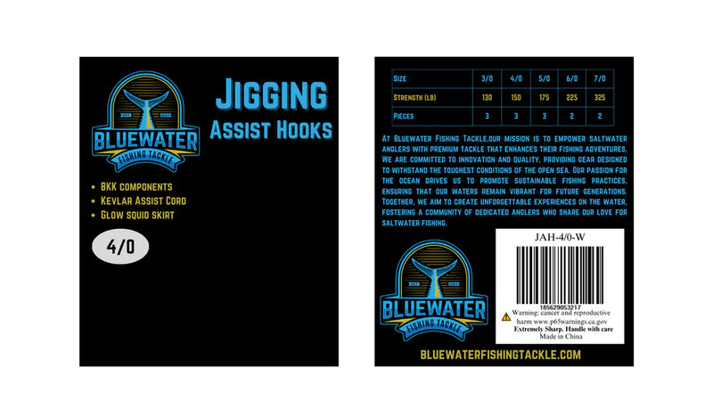 Bluewater Fishing Tackle Jigging Assist Hooks