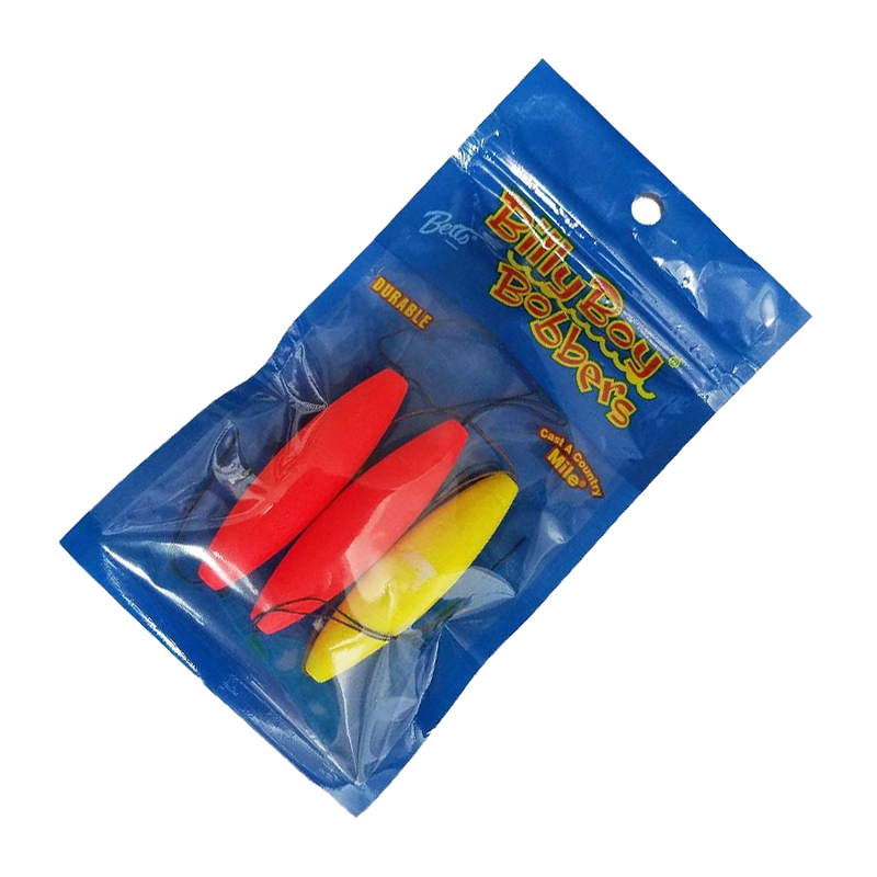 Betts M2F Billy Boy Carolina String Painted Cork Float 2-1/2"x 5/8" Assorted 3/pack