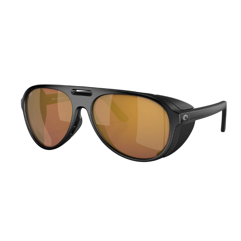 Costa Grand Catalina Polarized Sunglasses Gold Mirror Matte Black Frame