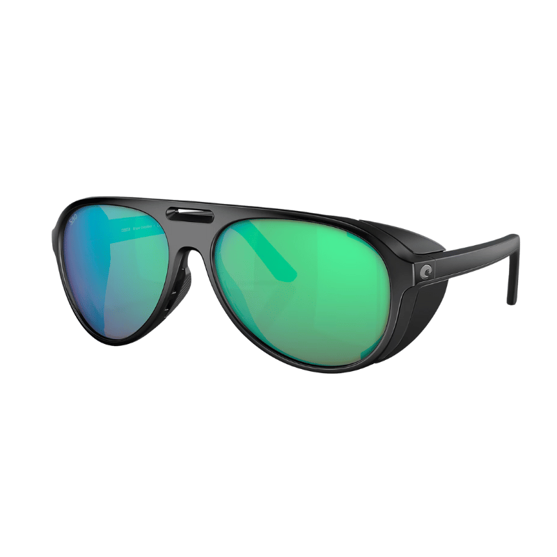 Costa Grand Catalina Polarized Sunglasses Green Mirror Matte Black Frame