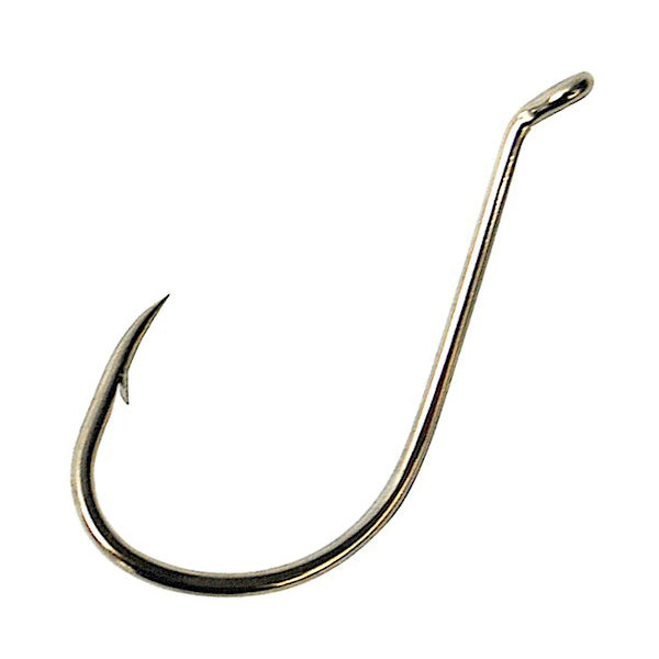 Eagle Claw 226-5/0-5 Octopus Hook, Up Eye, Offset, Nickel 5/pk