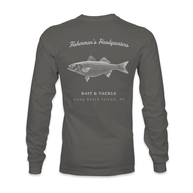 Fish Heads Striped Bass Comfort Colors Long Sleeve Shirt