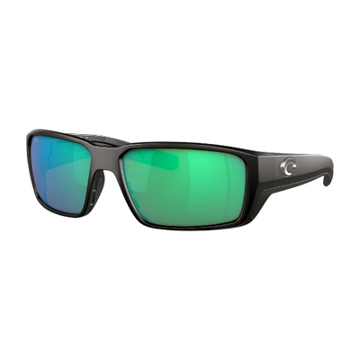 Costa Fantail Pro Polarized Sunglasses Black Frame Green Mirror