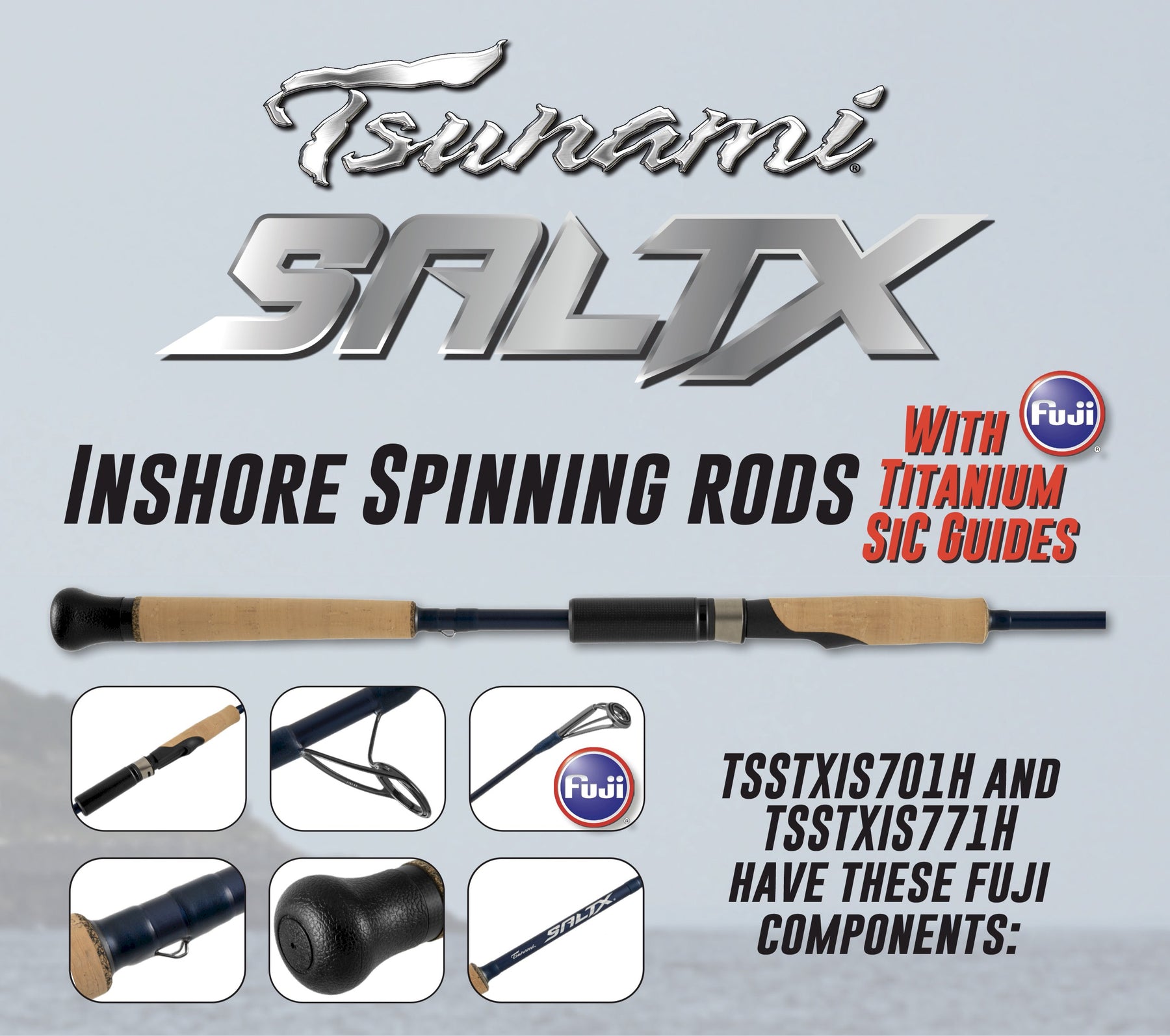 Tsunami SaltX Inshore Spinning Rods - Fisherman's Headquarters
