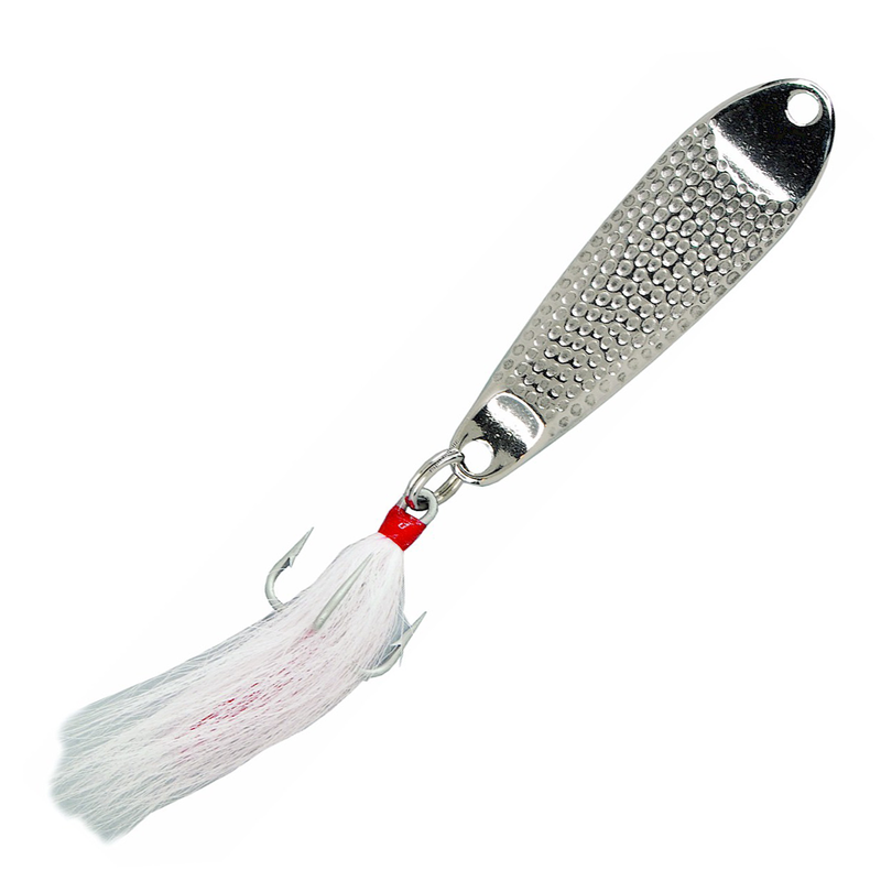 Hopkins Shorty Hammered Spoon w/ Bucktail Treble Stainless Steel