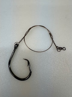 Top Notch Tackle SHRK01 14/0 Inline Circle Hook 174# Wire Leader