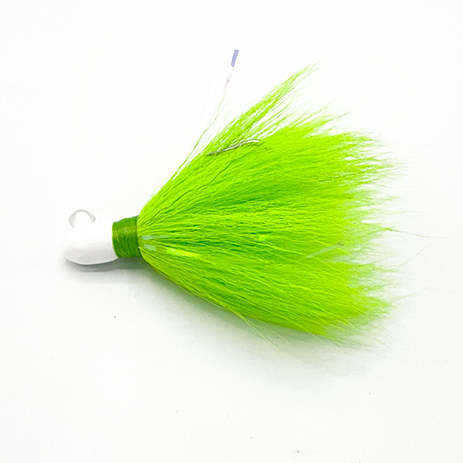 Chartreuse Saltwater fishing bucktail