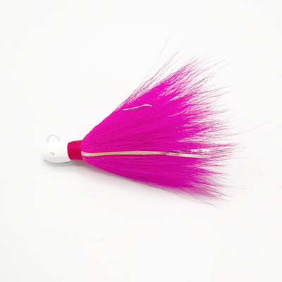 Pink saltwater fishing bucktail