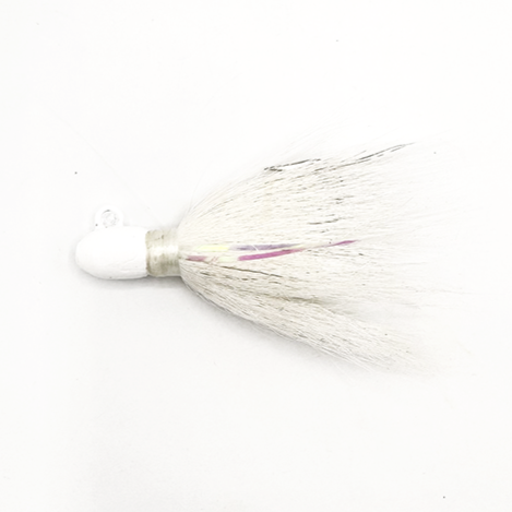 White with white thread saltwater fishing bucktail