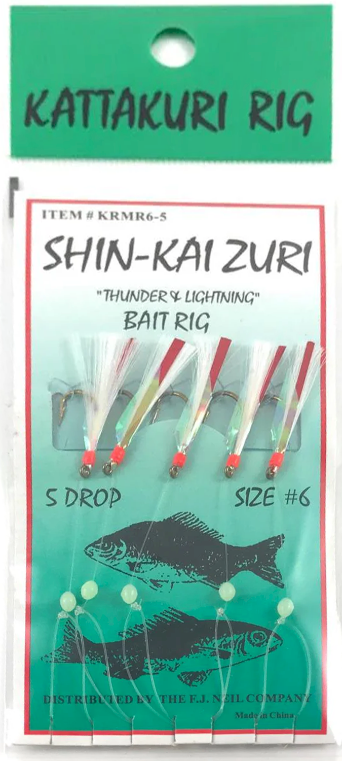 F.J. Neil KRMR6-5 Sabiki Bait Rig W/ Thunder Flash