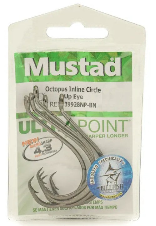 4 0 mustad fishing hooks Mustad 39928NP-BN Octopus Inline Circle Hook 4/0