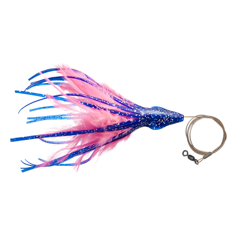 No Alibi Dolphin Delight Trolling Lure Rigged on Cable