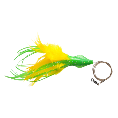No Alibi Dolphin Delight Trolling Lure Rigged on Cable