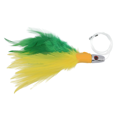 No Alibi Trolling Feather Lure Rigged on Mono