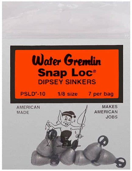 Water Gremlin Snap Loc Dipsey Swivel Lead Sinker