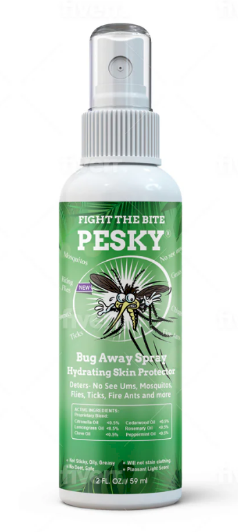 Pesky Bugaway Before and After Bug Repellent Products