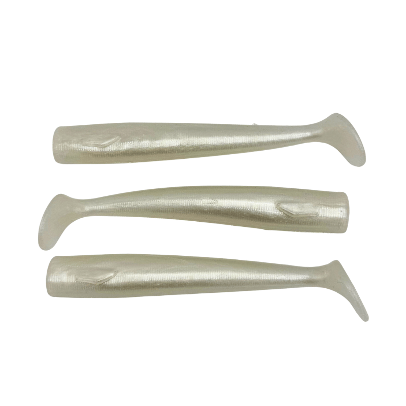 clear plastic fishing lures Rigatoni Tackle 7" Soft Plastic Paddle Tail (3pk) – Fisherman's Headquarters