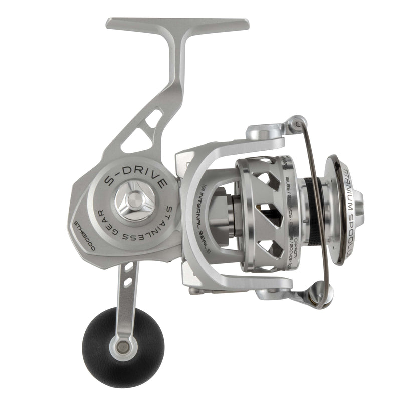 tsunami saltx ii surf spinning reel side view