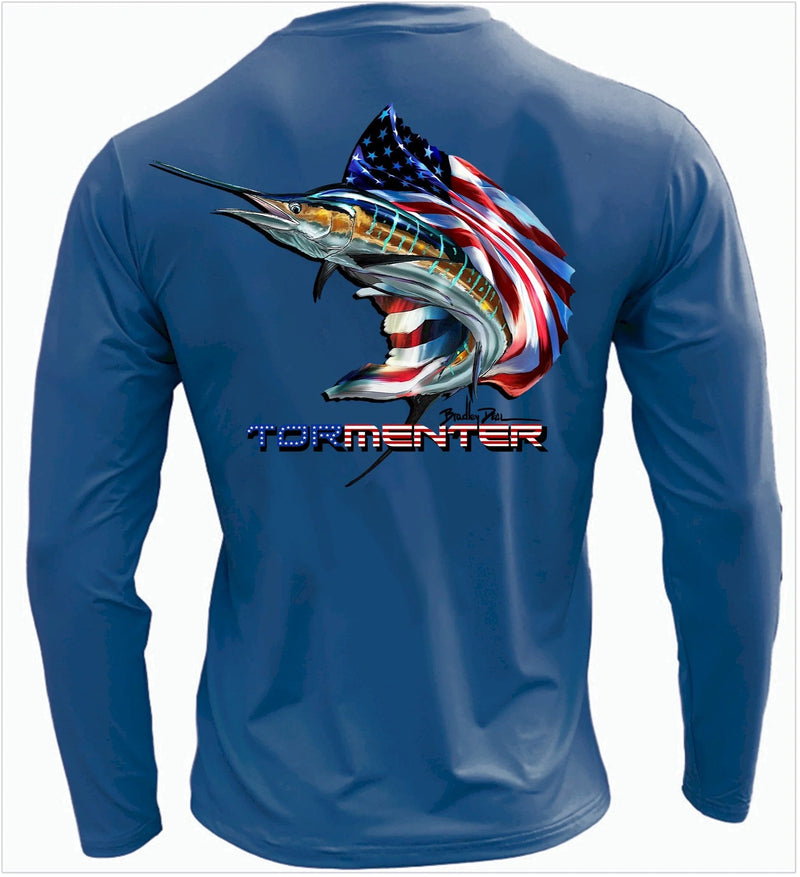 Tormenter SPF Basix Sailing Patriot Performance Long Sleeve - Dark Blue