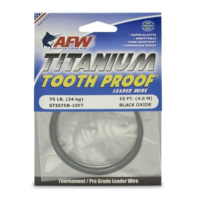 AFW Titanium Tooth Proof Single Strand Leader Wire