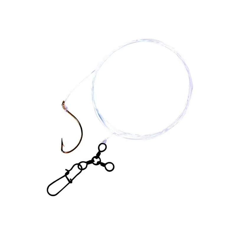 Sea Striker N8554-20G Fluke Rig, 2/0 Gold Wide Gap Plain Hook, 3-Way & Snap