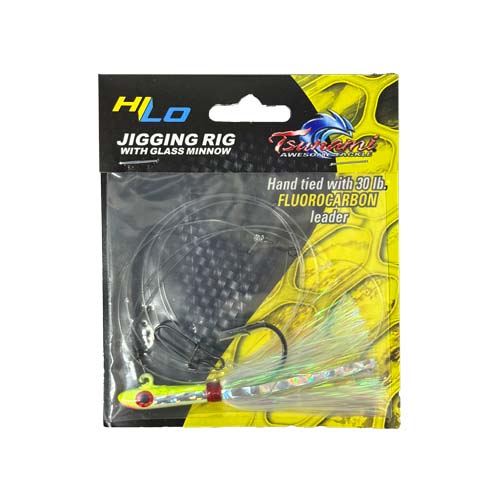 Tsunami Hi-Low Glass Minnow Jigging Rigs - Fisherman's Headquarters