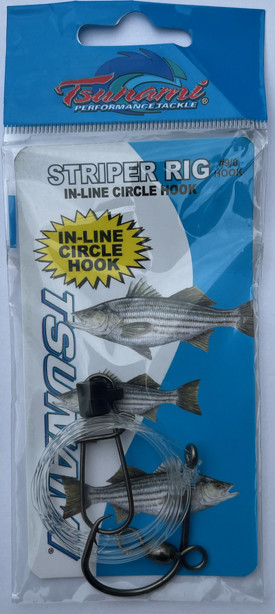 12 Pack Striped Bass Rig 6/0 Inline Circle Hook With Fish Finder Bennett  And Son