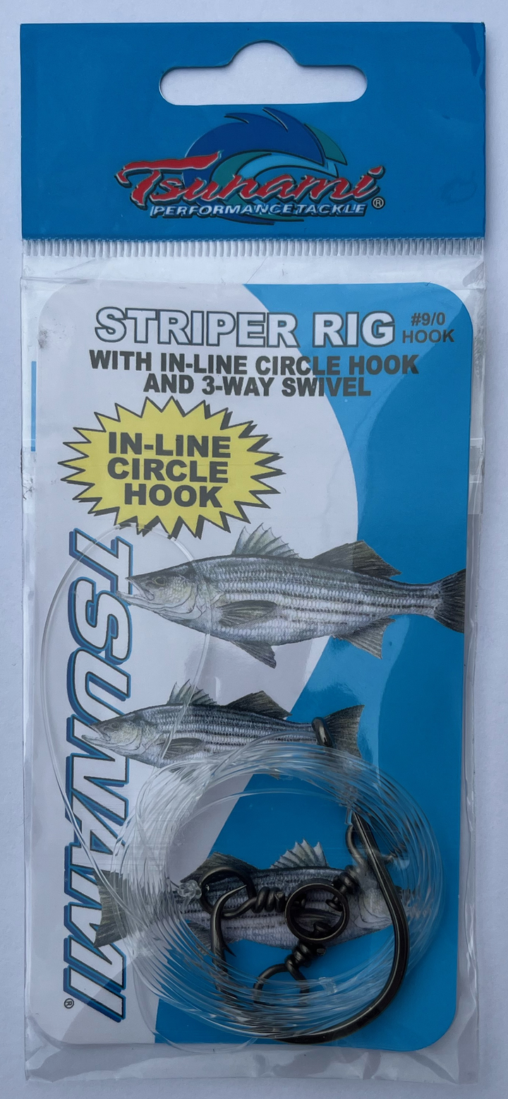 Tsunami Striper Rig w/ 7/0 Circle Hook & 3 Way Swivel