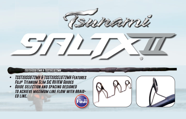 rod tsunami saltx surf rod 9'6 Tsunami SaltX II Surf Spinning Rods