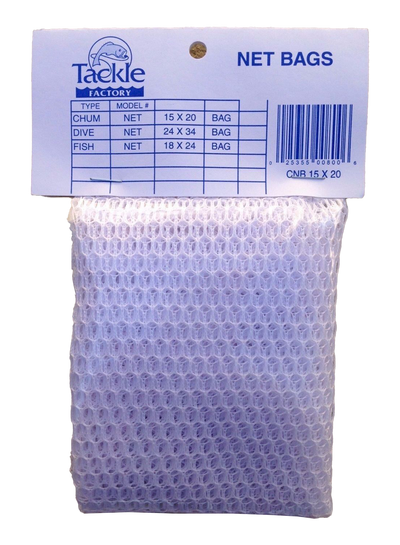 Tackle Factory CNB-CHUM Mesh Bag 15" x 20" White 1/4" Mesh