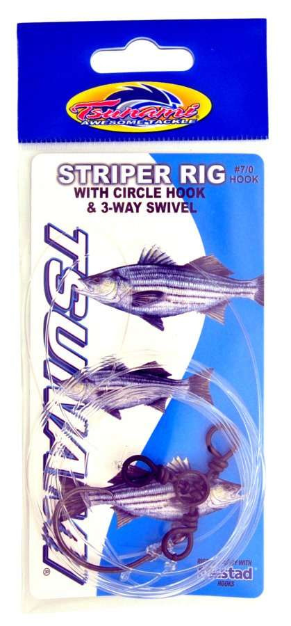 Tsunami TS-47XX Striped Bass In-Line Circle Hook Rig w/ 3-Way – Fisherman's Headquarters Tsunami TS-47XX Striped Bass In-Line Circle Hook Rig w/ 3-Way – Fisherman's Headquarters